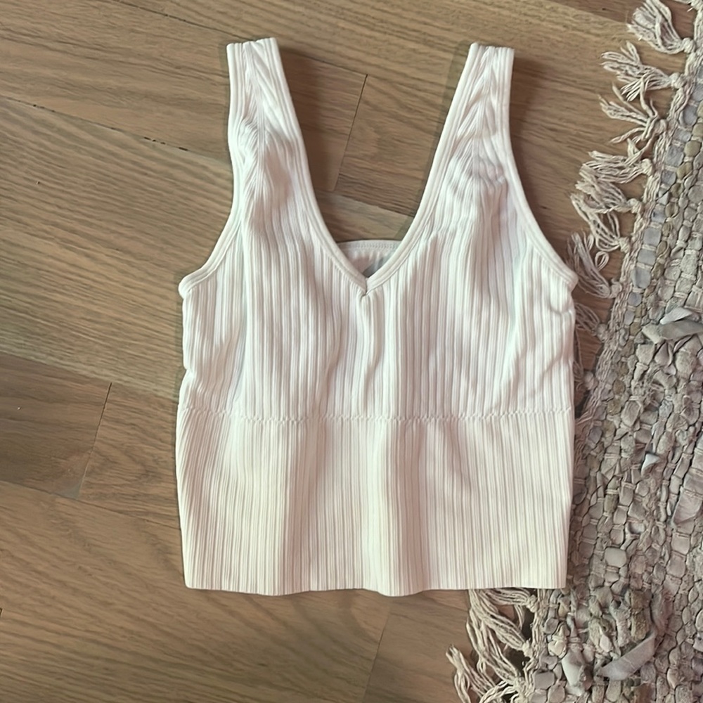 shein white cropped tank top